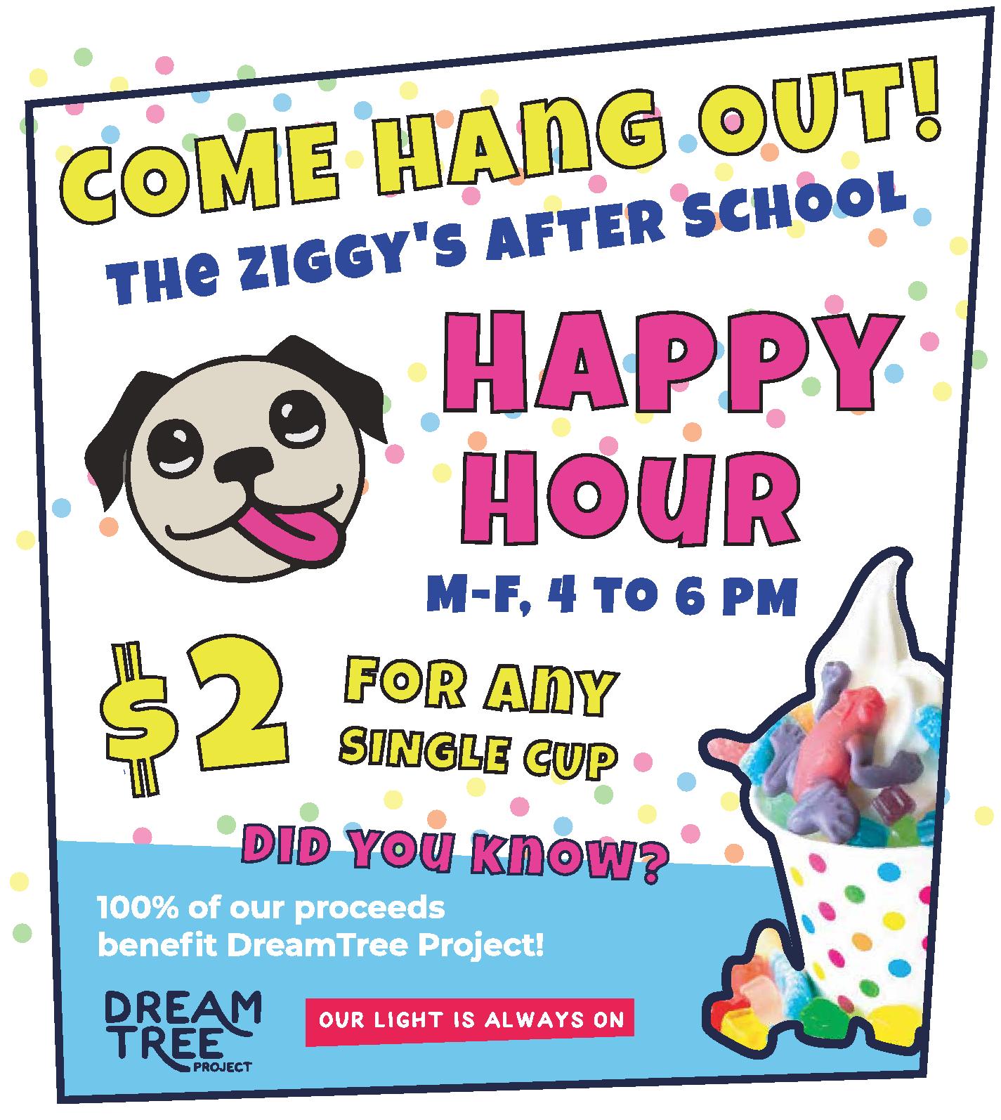 Ziggy’s Frozen Yogurt Back to school ad