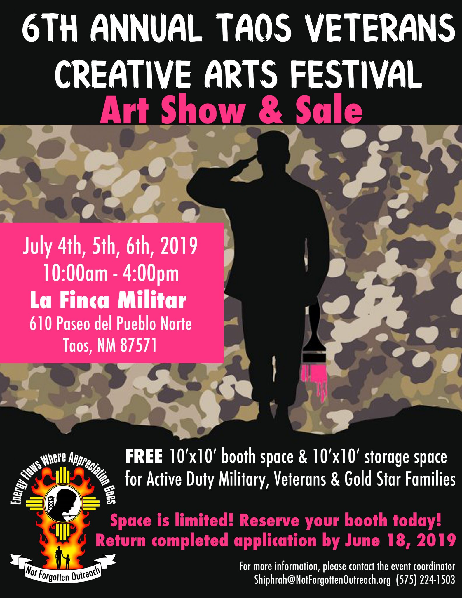NFO Creative Arts Festival flyer update & application