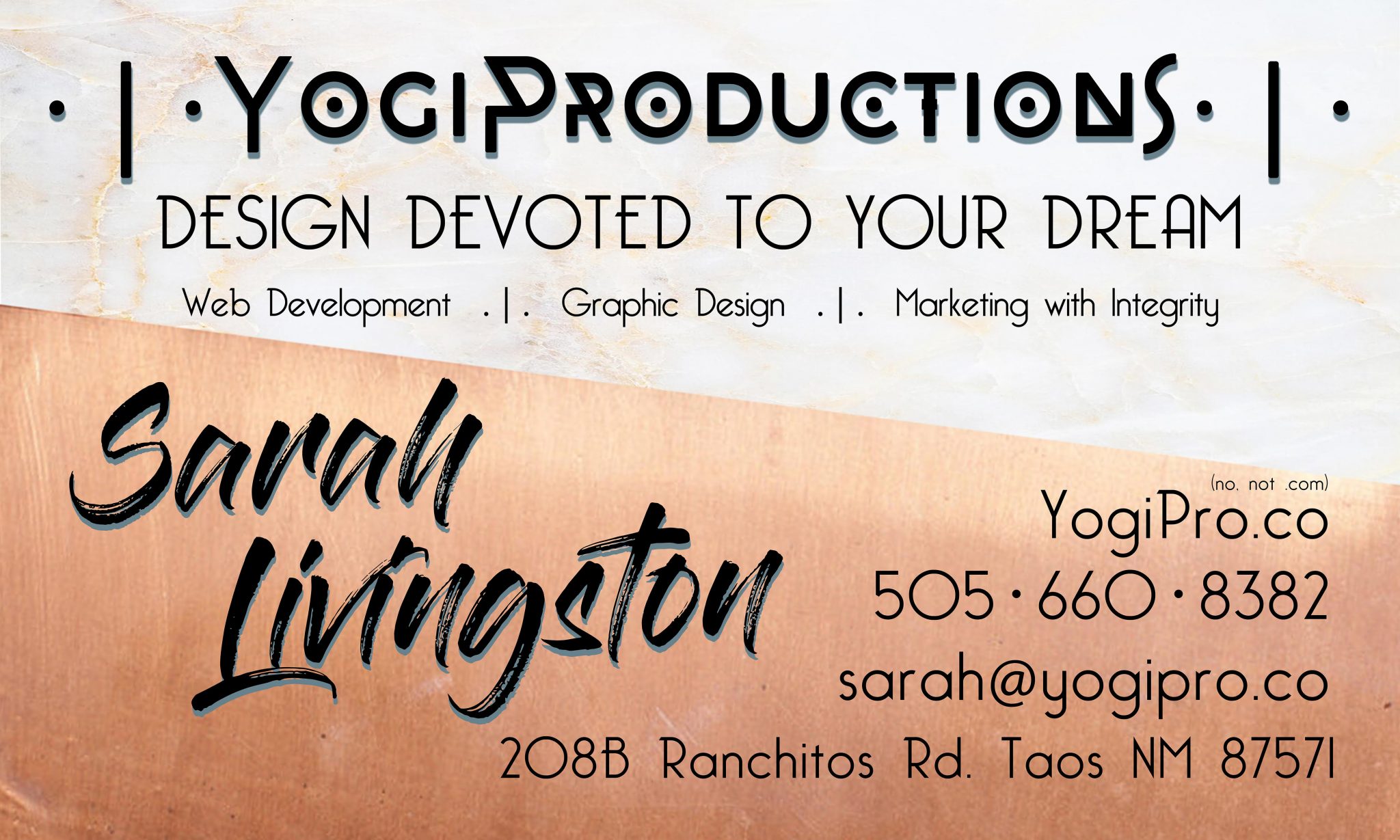 YogiProductions business cards