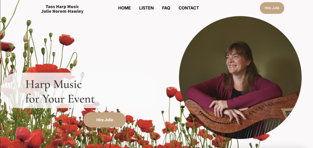 Julie Norem-Hawley, Taos Harp Music